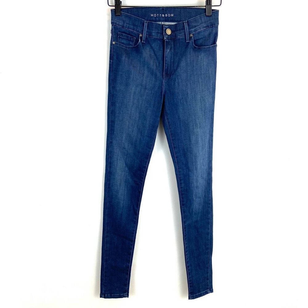 Mott & Bow Carmine Jeans Womens Size 25 Blue High Rise Skinny